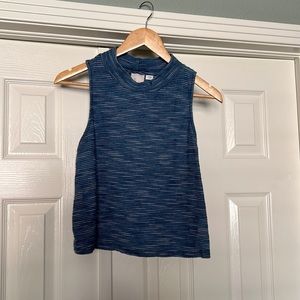 Blue crop tank from Anthropologie